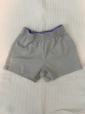 wonder nation Gray Athletic Shorts with Purple Lining
